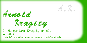 arnold kragity business card